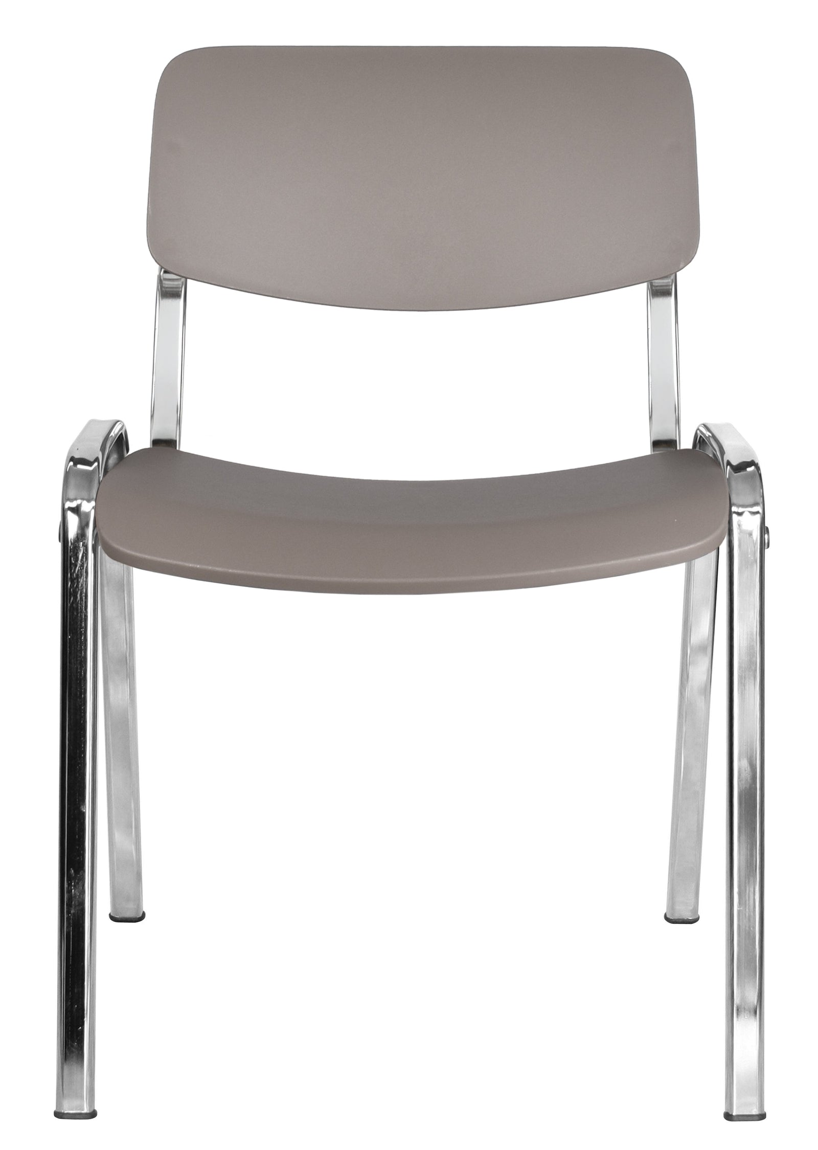 Silla Visitante MILK OHV-66cr Cromada - frente gris cálido