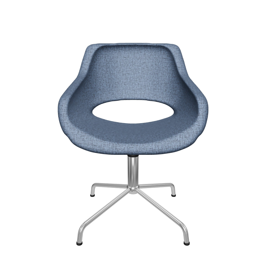 Silla Bratti Flok base cromada fija - modelo 3D