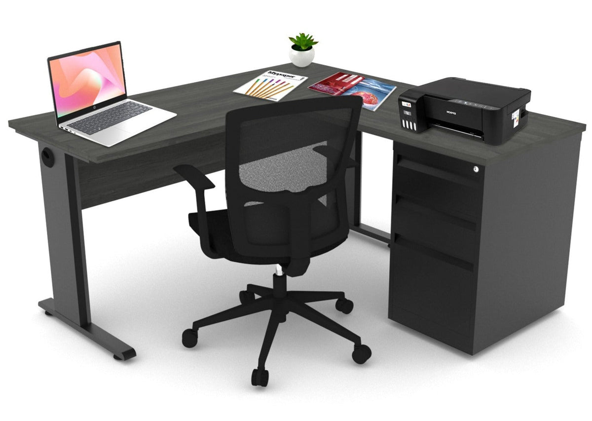 Escritorio semi ejecutivo ASLA Adapta 150x150 con archivero