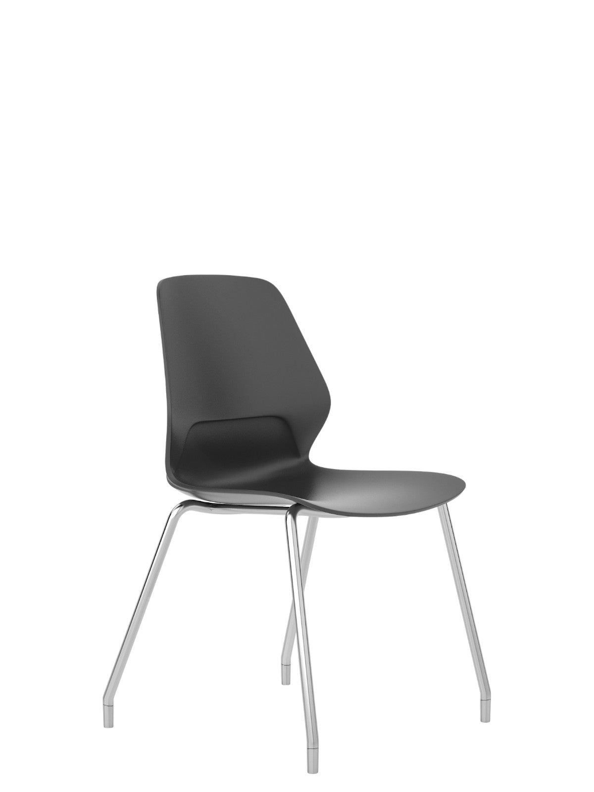 Silla Kolbe Negro Base 4P Cromado