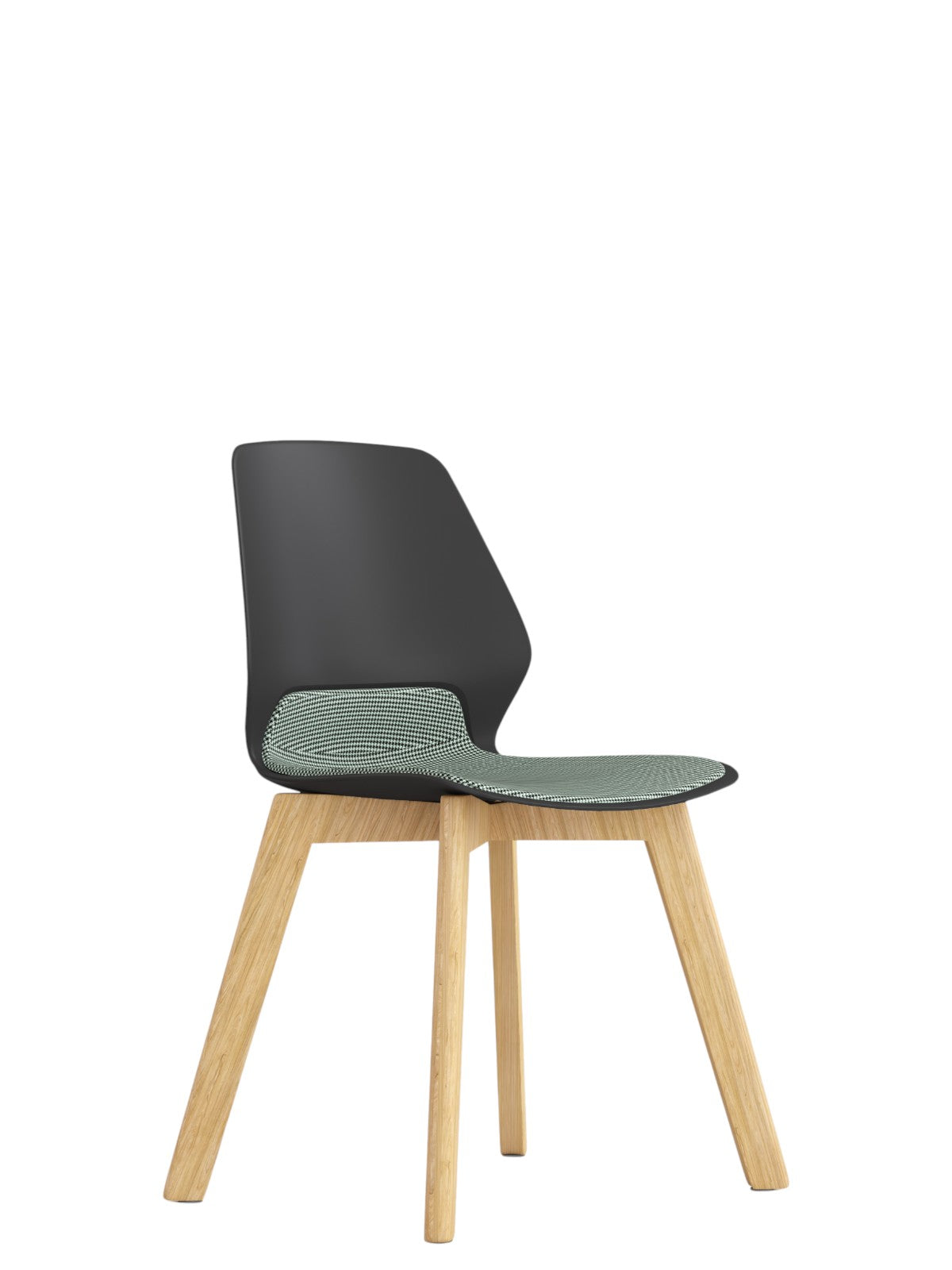 Silla Kolbe Negro Base Madera