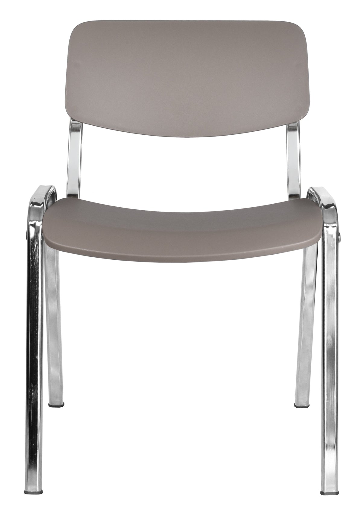 Silla Visitante MILK OHV-66cr Cromada - frente gris cálido