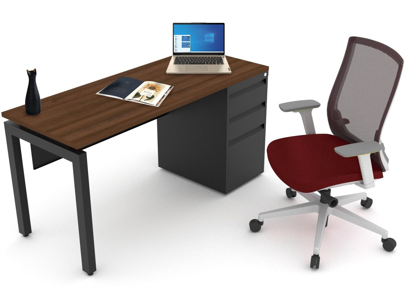 Escritorio operativo Omega 120x60 con archivero