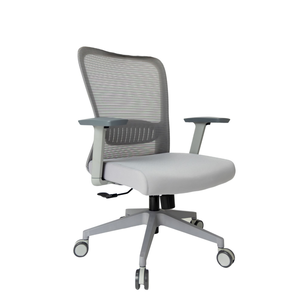 Silla Fent Gris Baja, tapiz gris, base gris