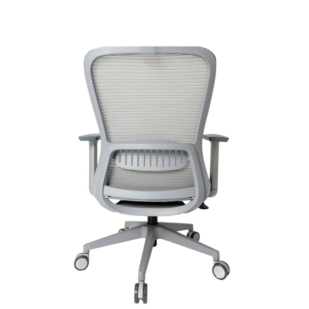 Silla Fent Gris Baja, vista posterior, base gris