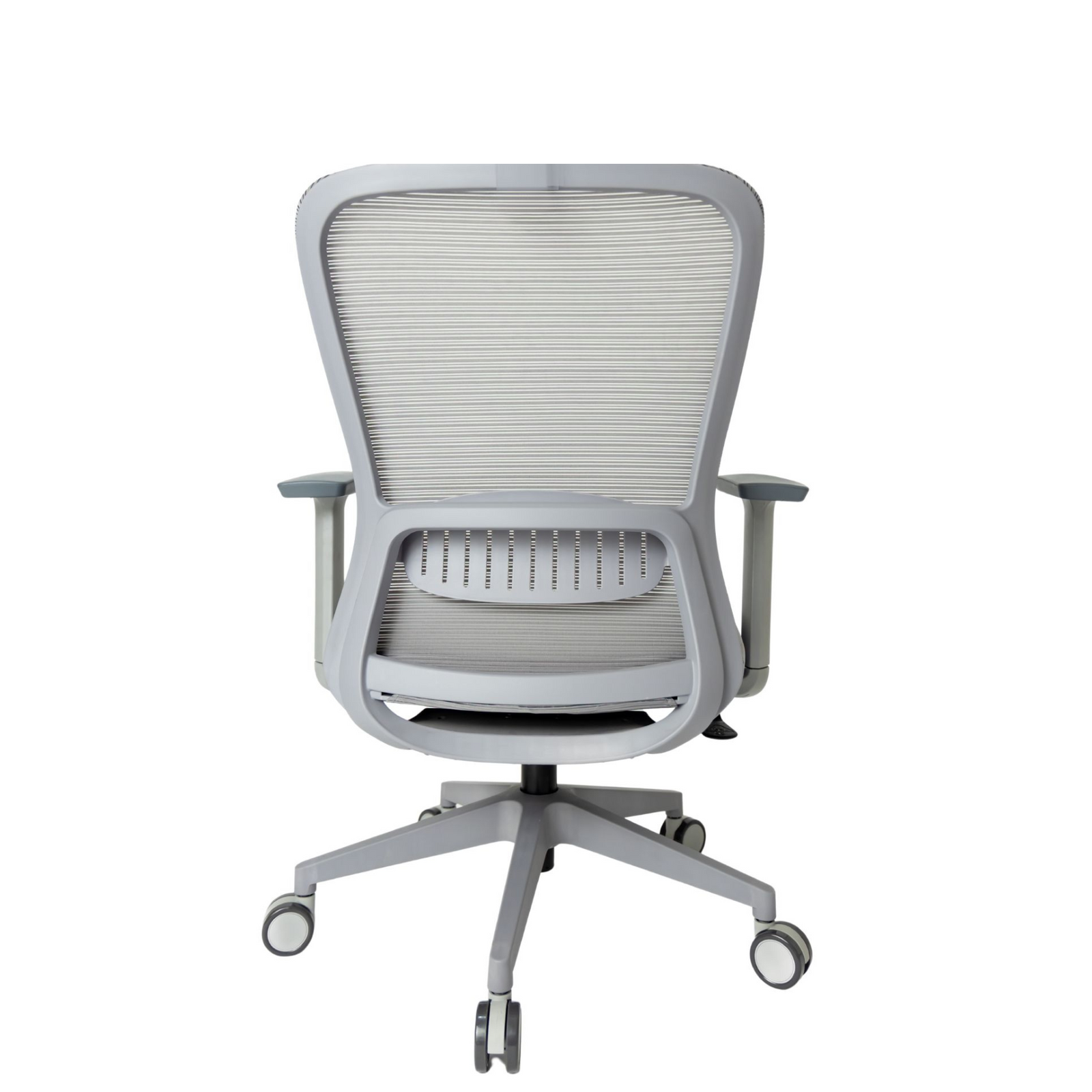 Silla Fent Gris Baja, vista posterior, base gris