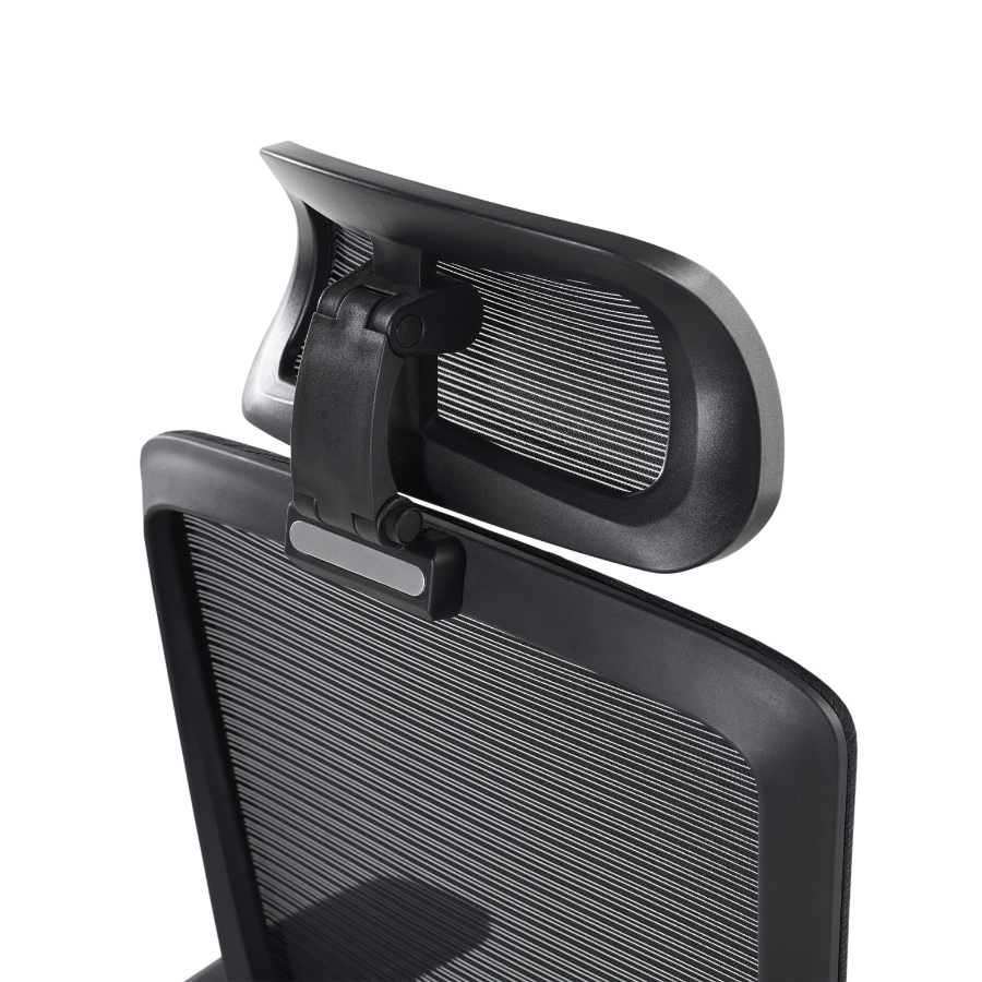 Silla Ejecutiva Kaze Negra Alta OffiMobile, detalle de la cabecera.