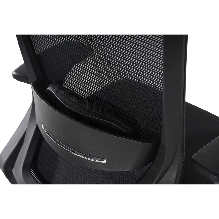 Silla Ejecutiva Kaze Negra Alta OffiMobile, detalle del soporte lumbar.