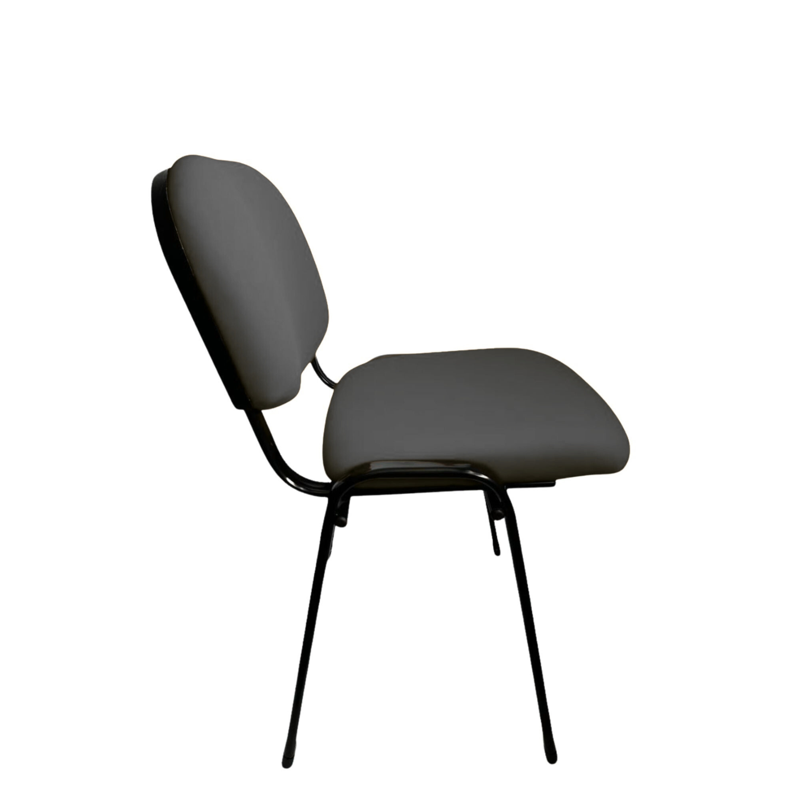 Nezo Tapizada gris, perfil del asiento y respaldo de tela, vista en perspectiva