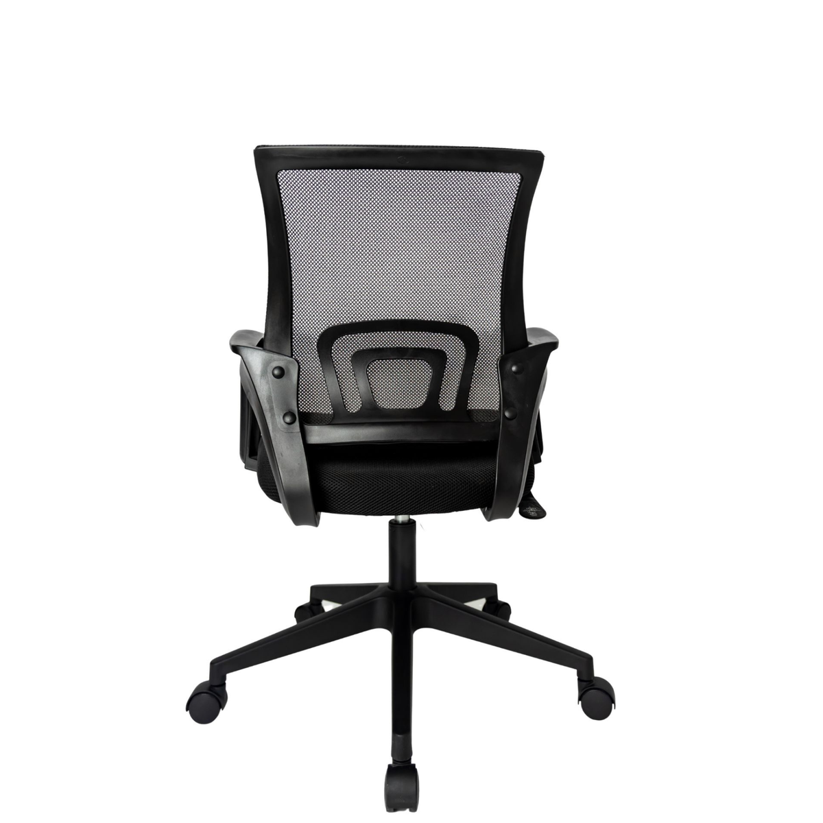 Silla operativa Tiny con base negra, vista posterior. OffiMobile.
