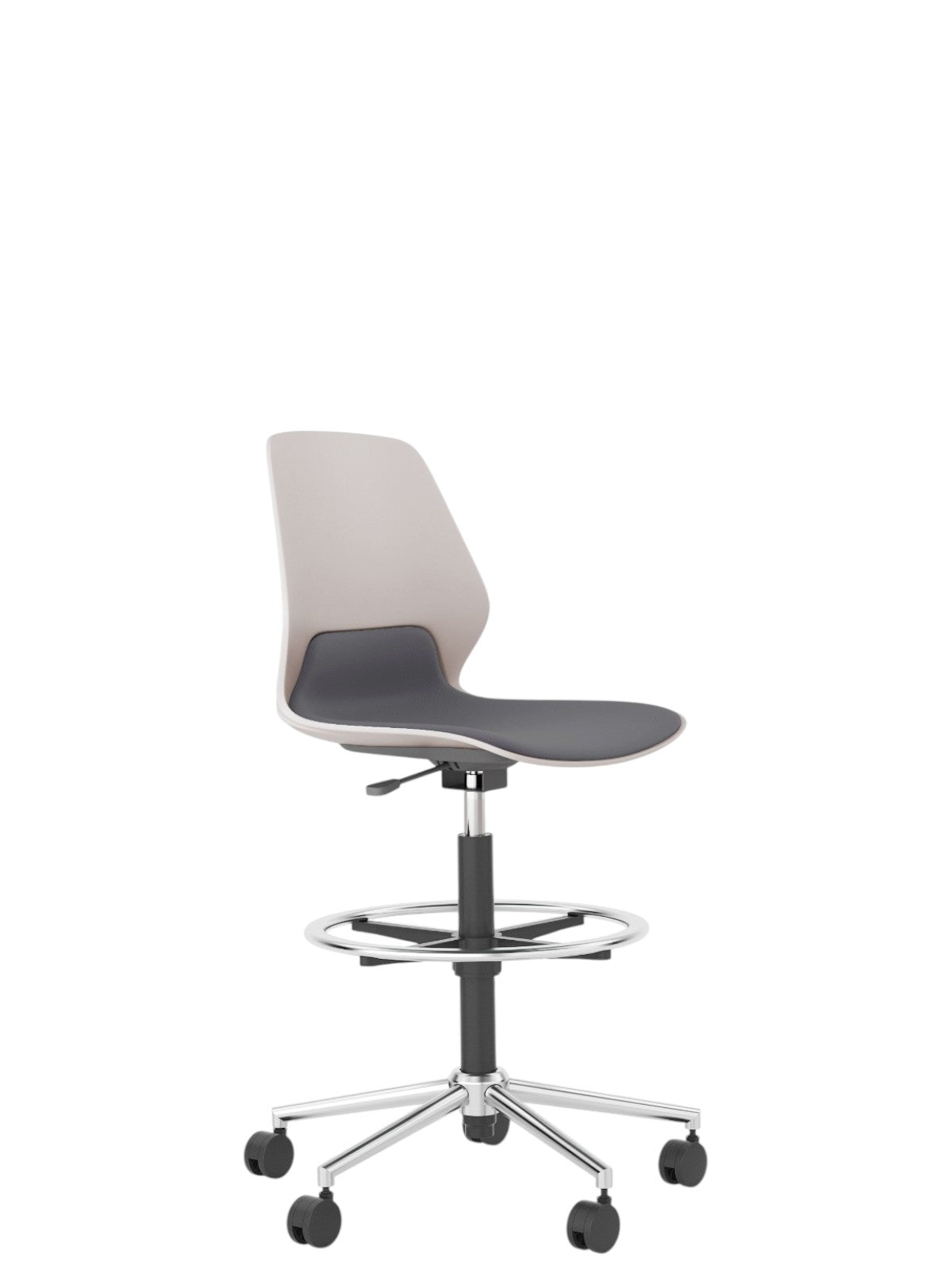 Silla Kolbe Gris/Rojo Base 5P Cajero