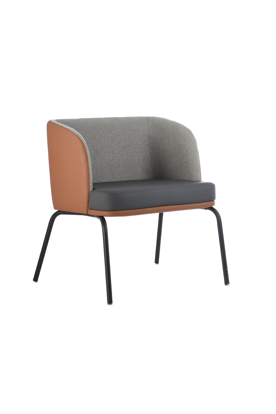 Silla Visitante BM 1990, base negra, vista 1