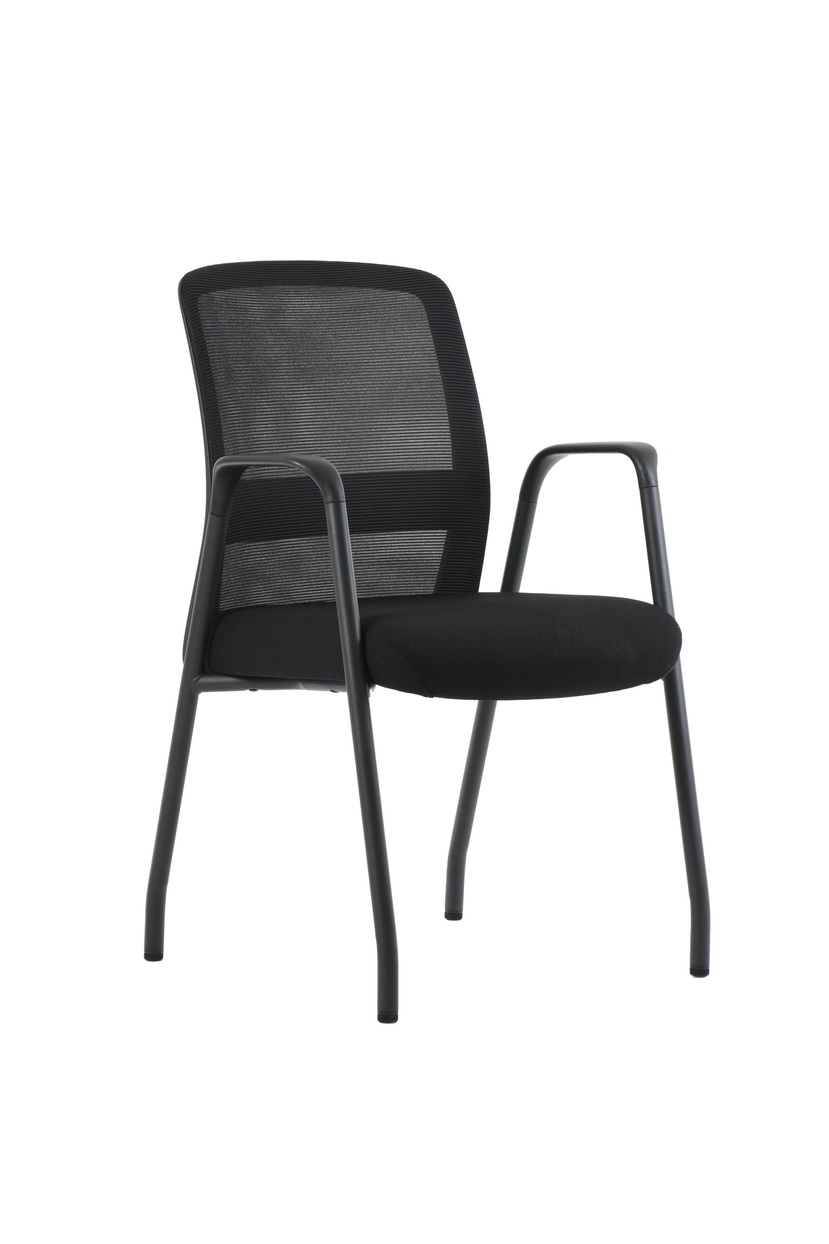 Silla Visitante BM 590 N, asiento negro, vista frontal