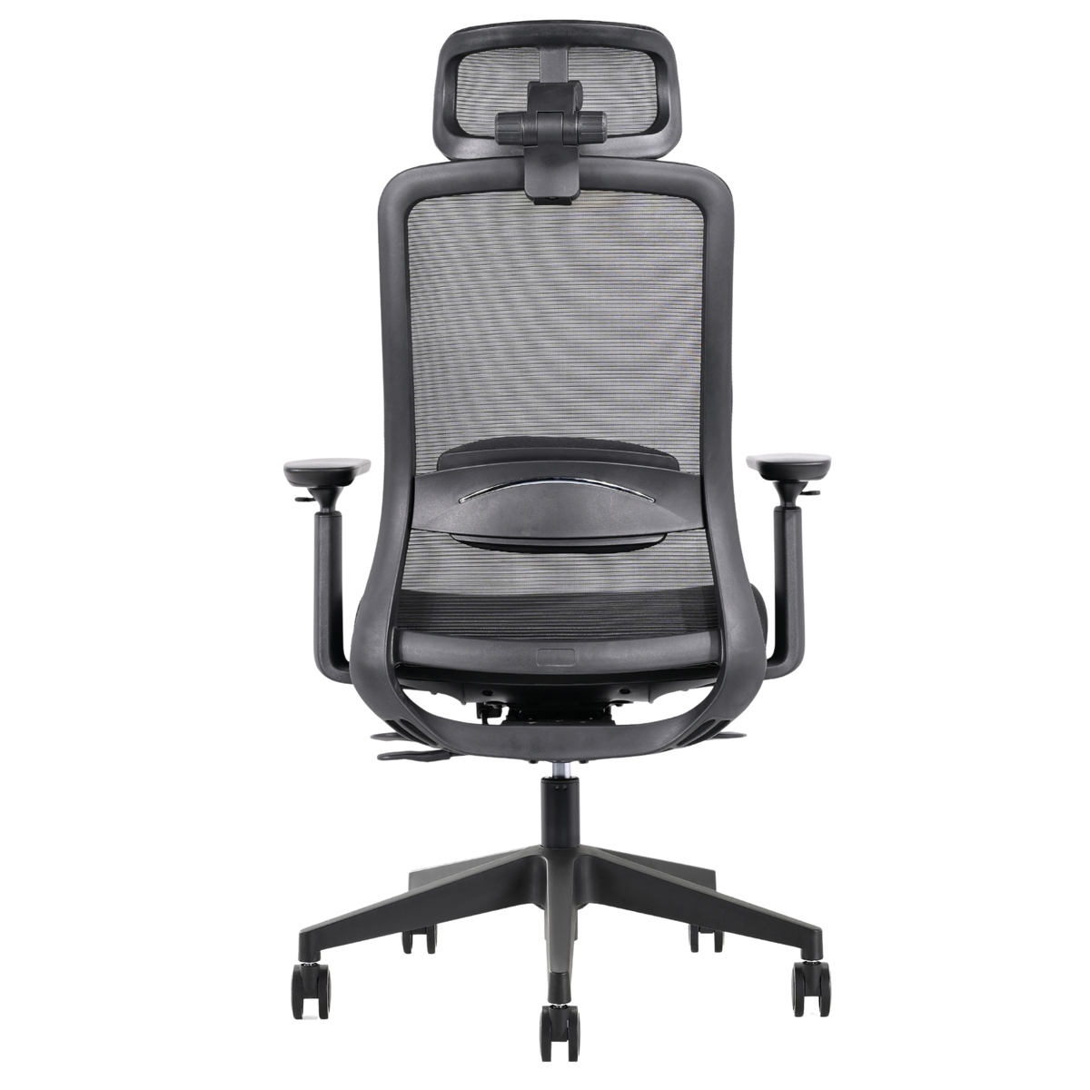 Silla Wol Alta OffiMobile, base de nylon negra — vista posterior