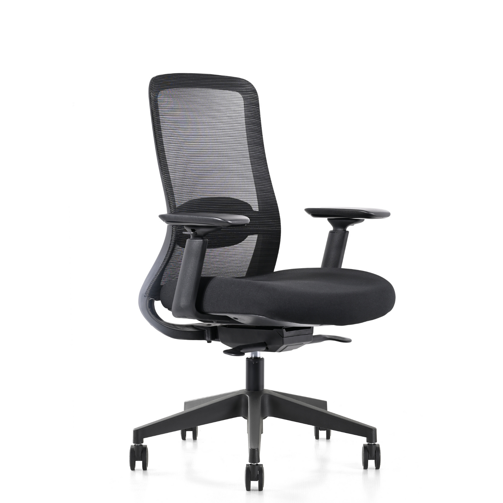 Silla Wol Baja OffiMobile, base de nylon negra — perspectiva