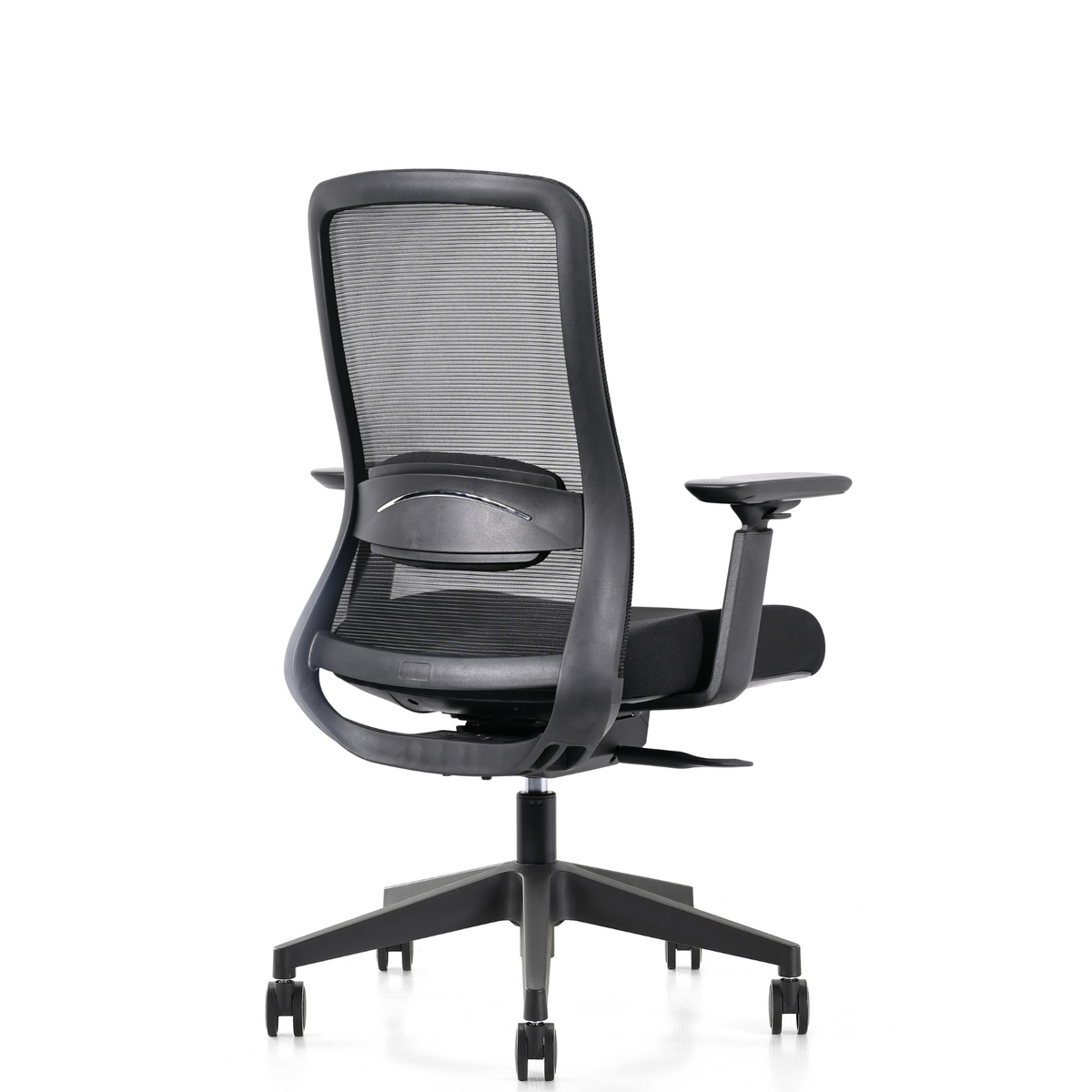 Silla Wol Baja OffiMobile, base de nylon negra — perspectiva posterior
