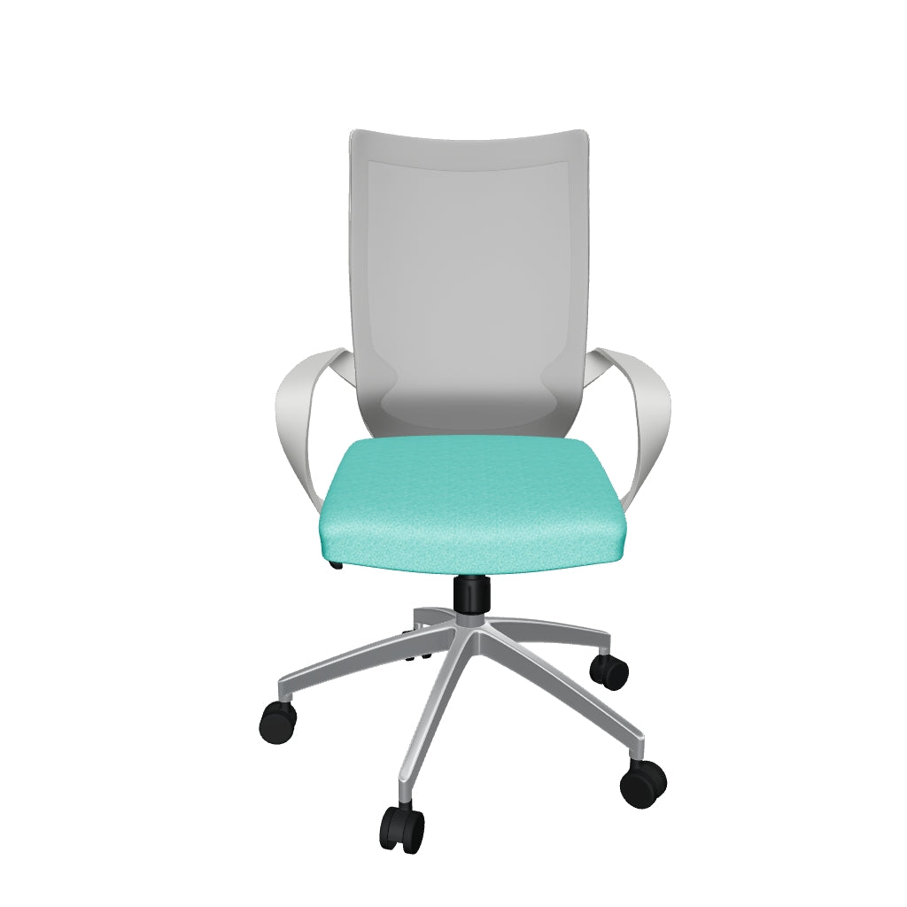 Equa OHE-183, respaldo en malla gris y asiento Office Crep