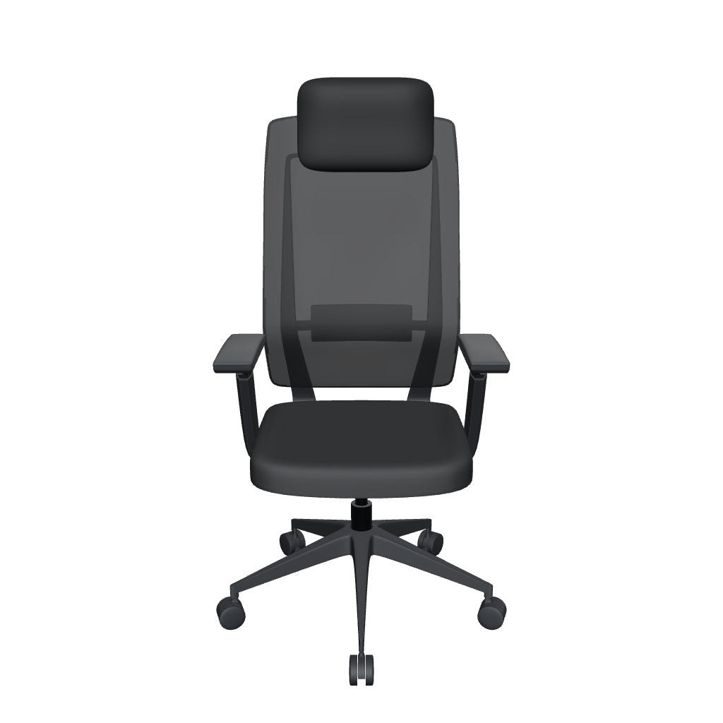 Silla QUO OHE-805 estructura negra — modelo 3D OffiMobile
