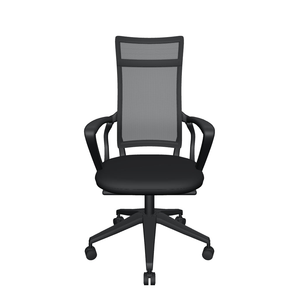 Silla Operativa Swift Alta negra — modelo 3D de referencia, escala y proporciones aproximadas