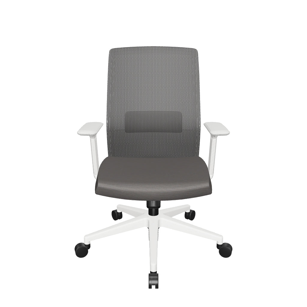 Silla Ejecutiva Artic White Respaldo Bajo - modelo 3D