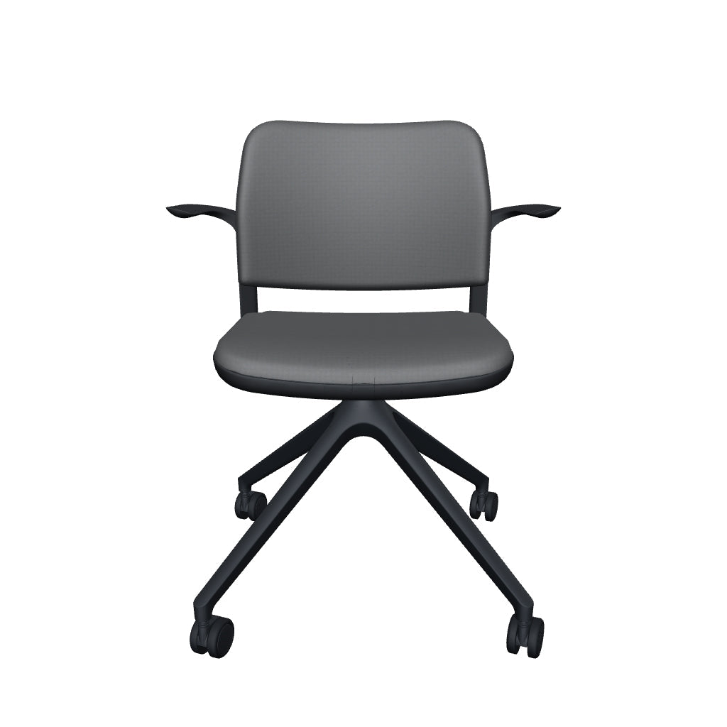 Silla Operativa CIAO OHS-12CB Negro tapizada con brazos