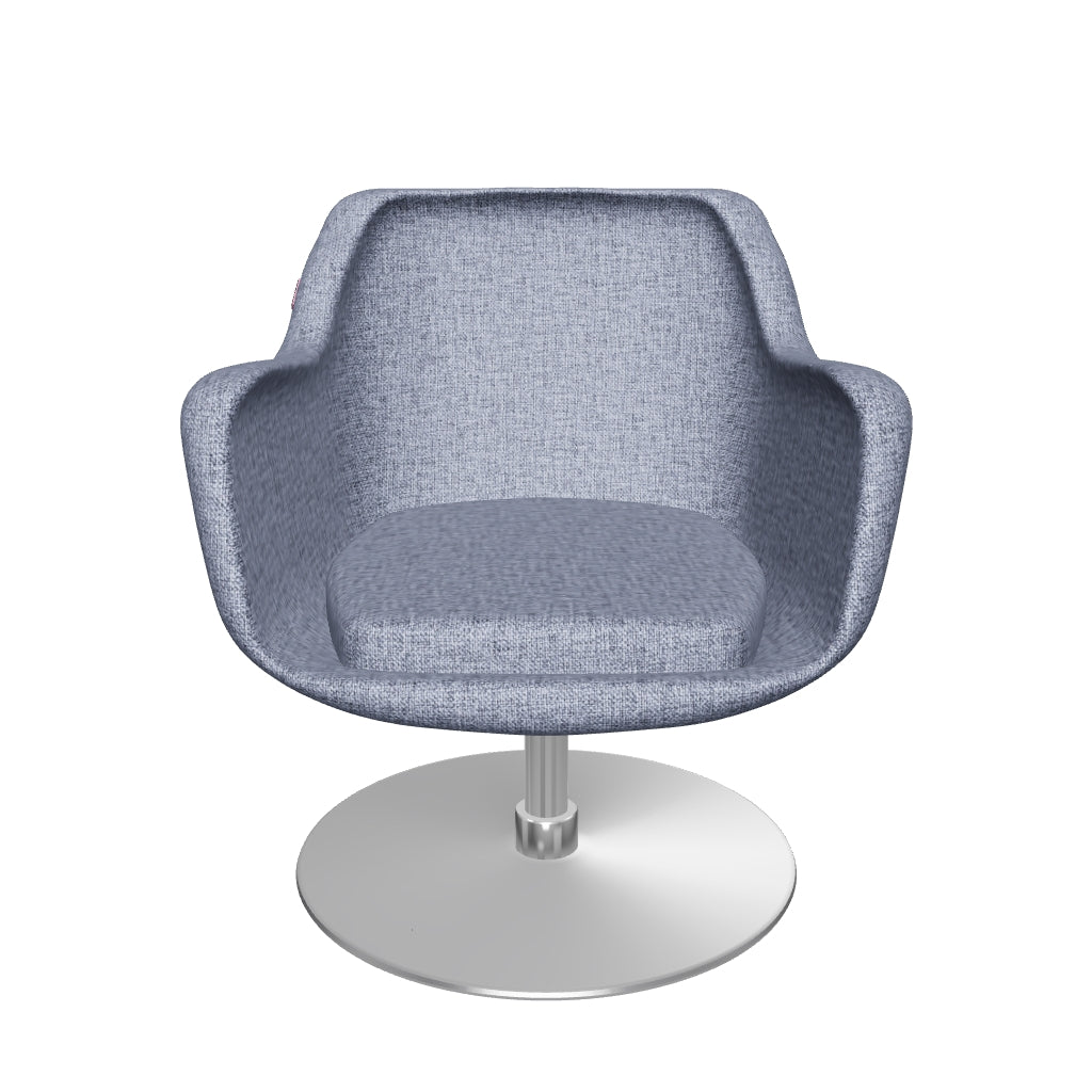 Silla Bratti Kinzika S base de acero inoxidable - modelo 3D