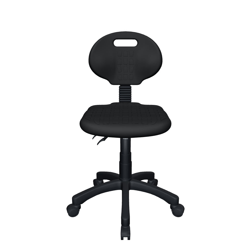 Silla Industrial Ergonómica para Taller y Laboratorio - Industrial S-trial Baja - Negro - Alta Durabilidad