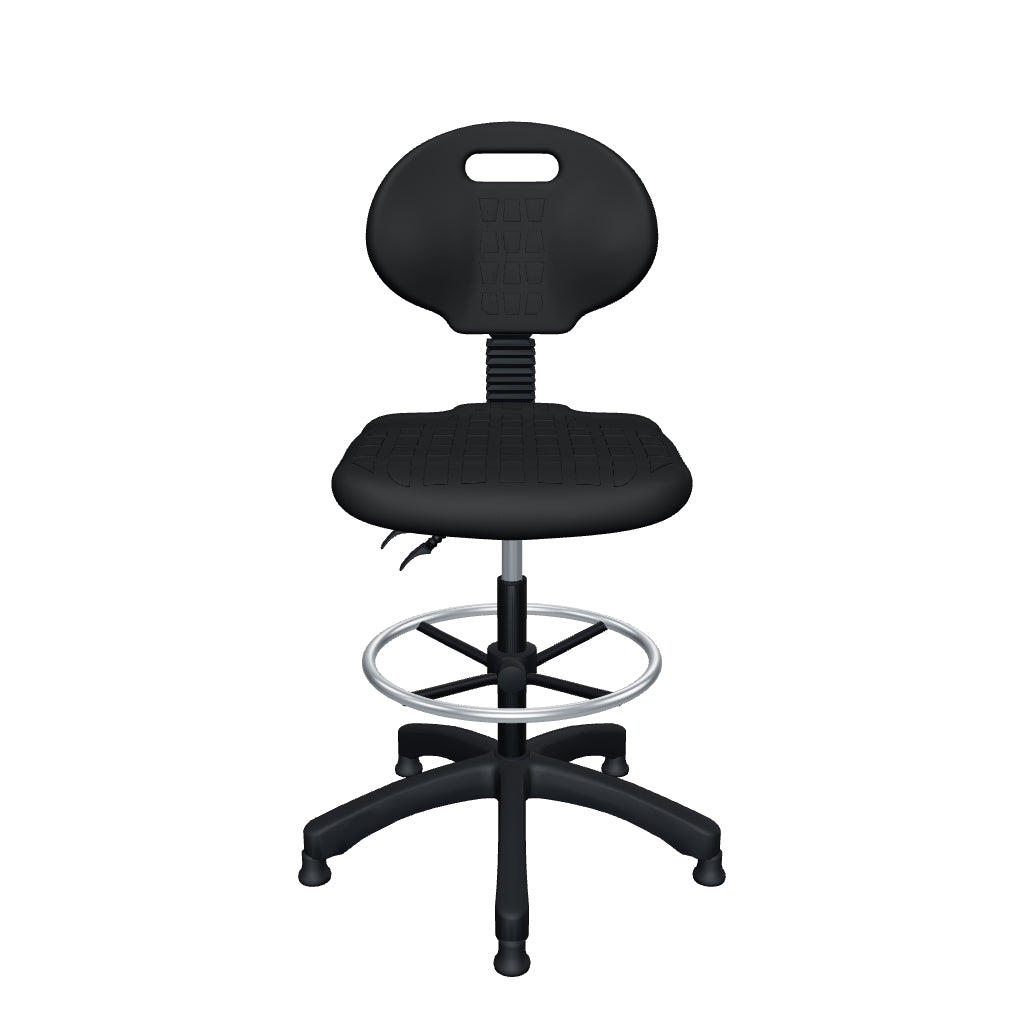 Silla Industrial Ergonómica para Taller y Laboratorio - Industrial S-trial Cajera c - Negro