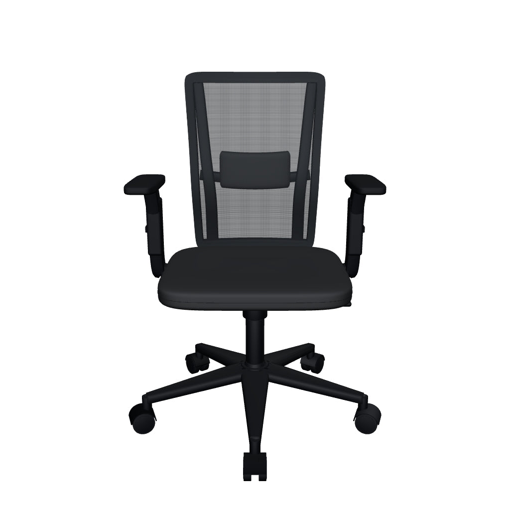 Silla de Oficina Operativa Secretarial Ergonómica - Solu RB - Respaldo en Malla y Asiento Tapizado